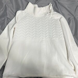 St. John's Bay Cream Quilted Turtleneck Sweater